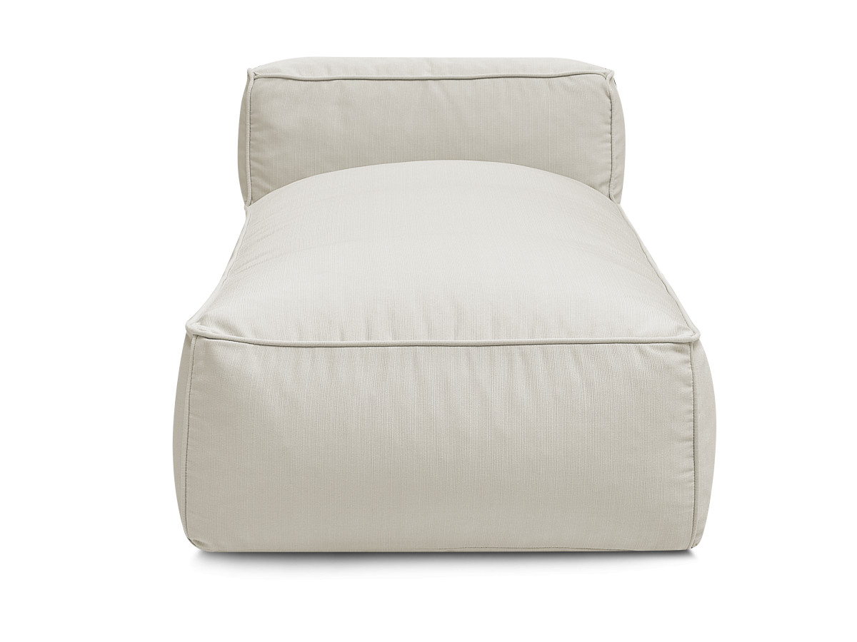 Chaise longue zonder armleuningen voor de modulaire tuinbank GIULIA met beschermhoes