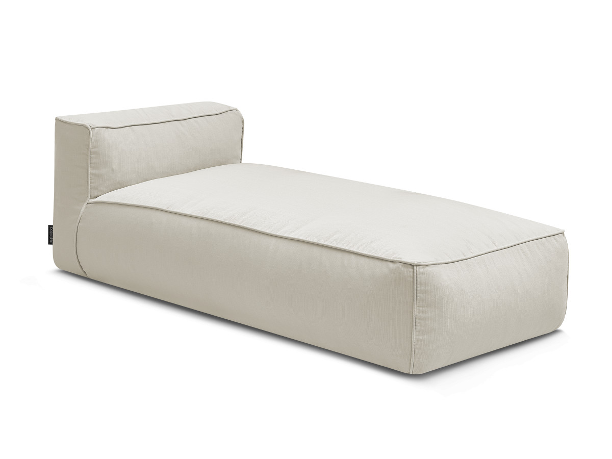 Chaise longue zonder armleuningen voor de modulaire tuinbank GIULIA met beschermhoes