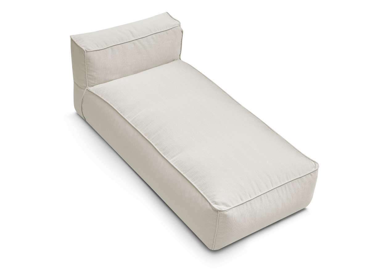 Chaise longue zonder armleuningen voor de modulaire tuinbank GIULIA met beschermhoes