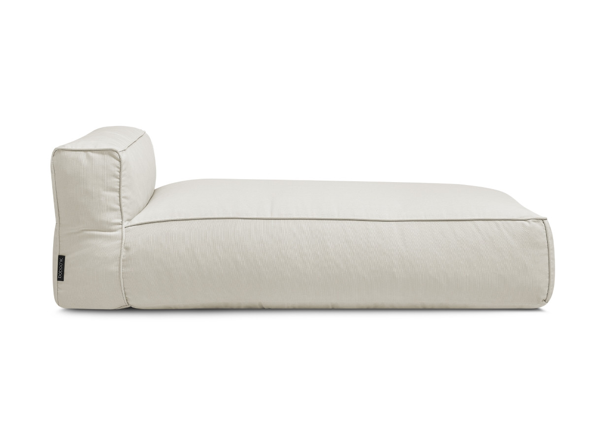 Chaise longue zonder armleuningen voor de modulaire tuinbank GIULIA met beschermhoes