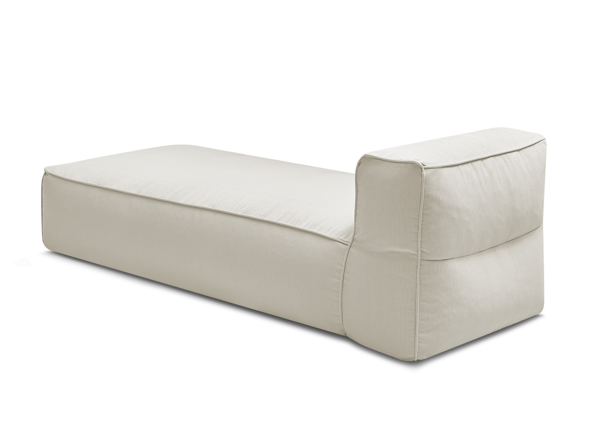 Chaise longue zonder armleuningen voor de modulaire tuinbank GIULIA met beschermhoes