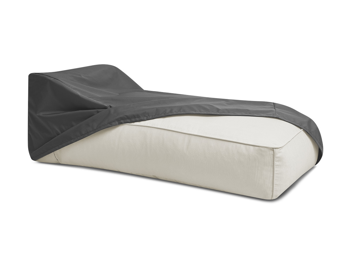 Chaise longue zonder armleuningen voor de modulaire tuinbank GIULIA met beschermhoes