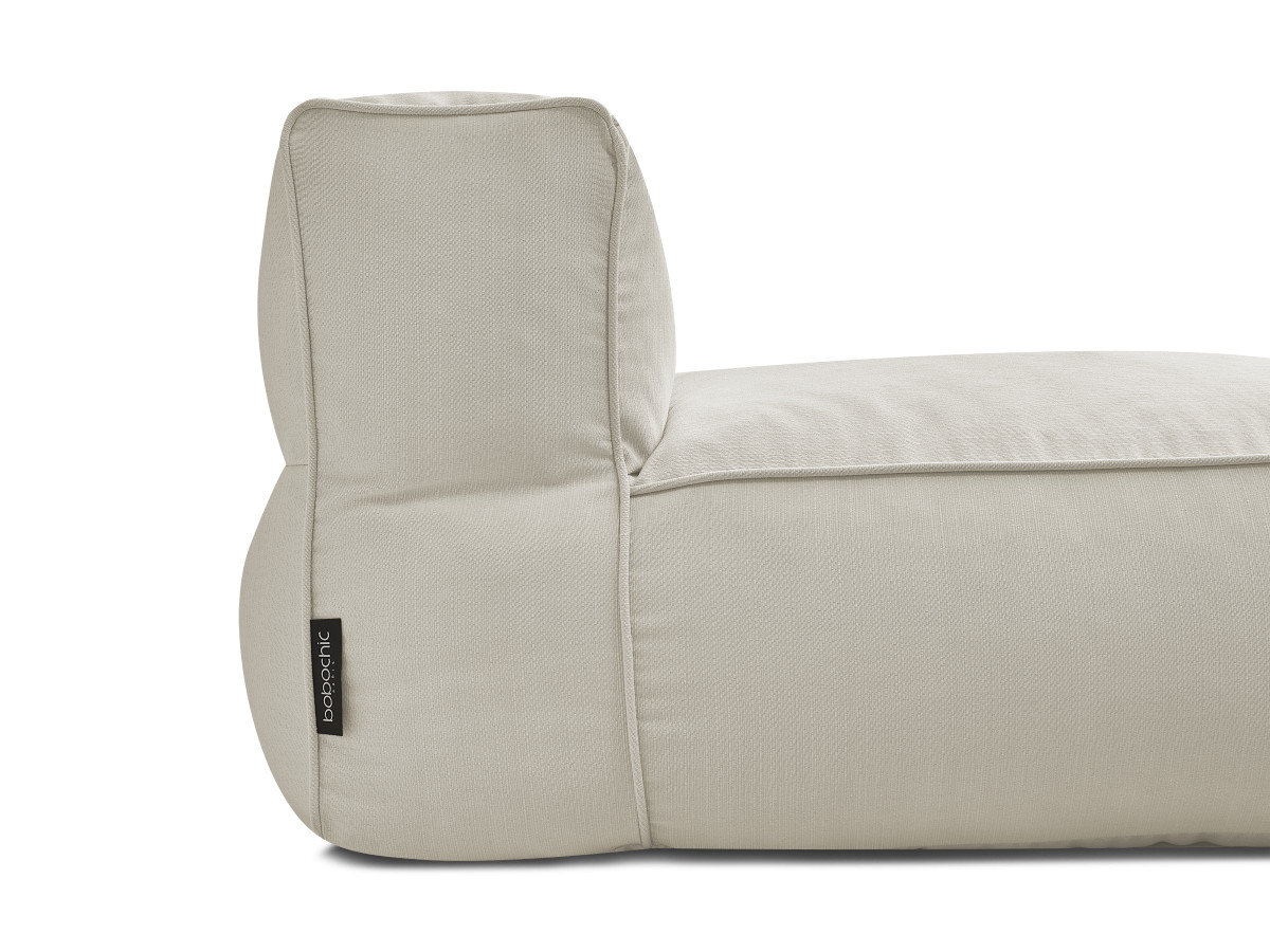 Chaise longue zonder armleuningen voor de modulaire tuinbank GIULIA met beschermhoes