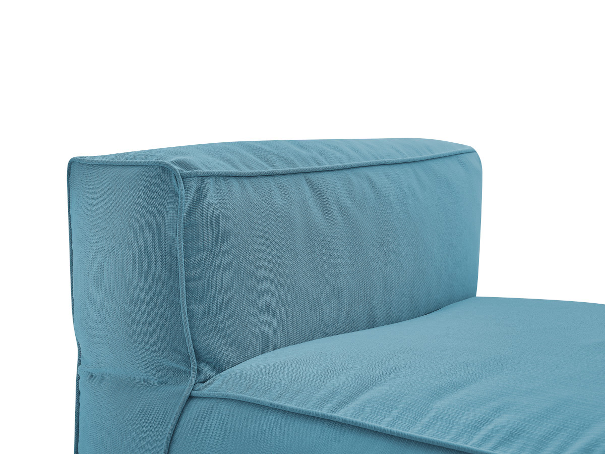 Chaise longue zonder armleuningen voor de modulaire tuinbank GIULIA met beschermhoes