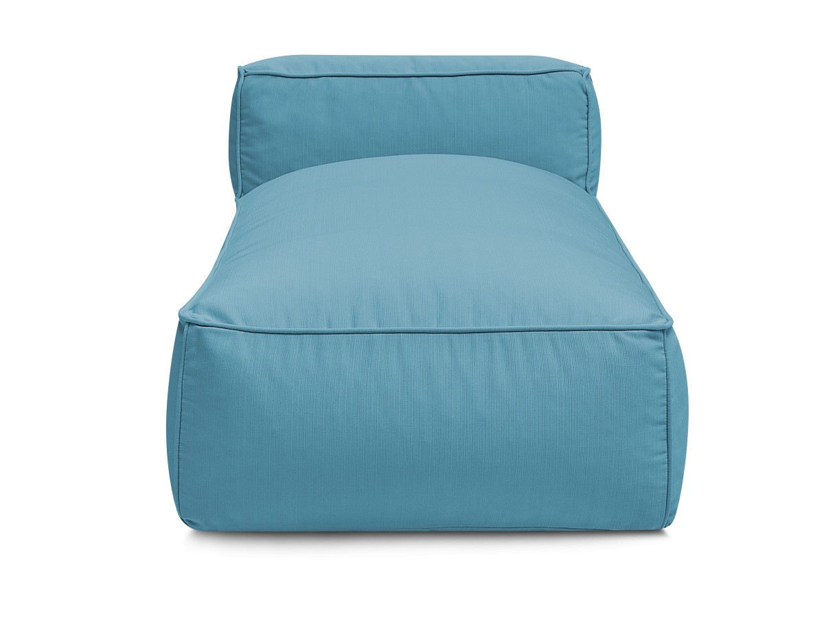 Chaise longue zonder armleuningen voor de modulaire tuinbank GIULIA met beschermhoes