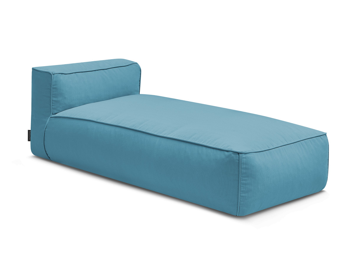 Chaise longue zonder armleuningen voor de modulaire tuinbank GIULIA met beschermhoes
