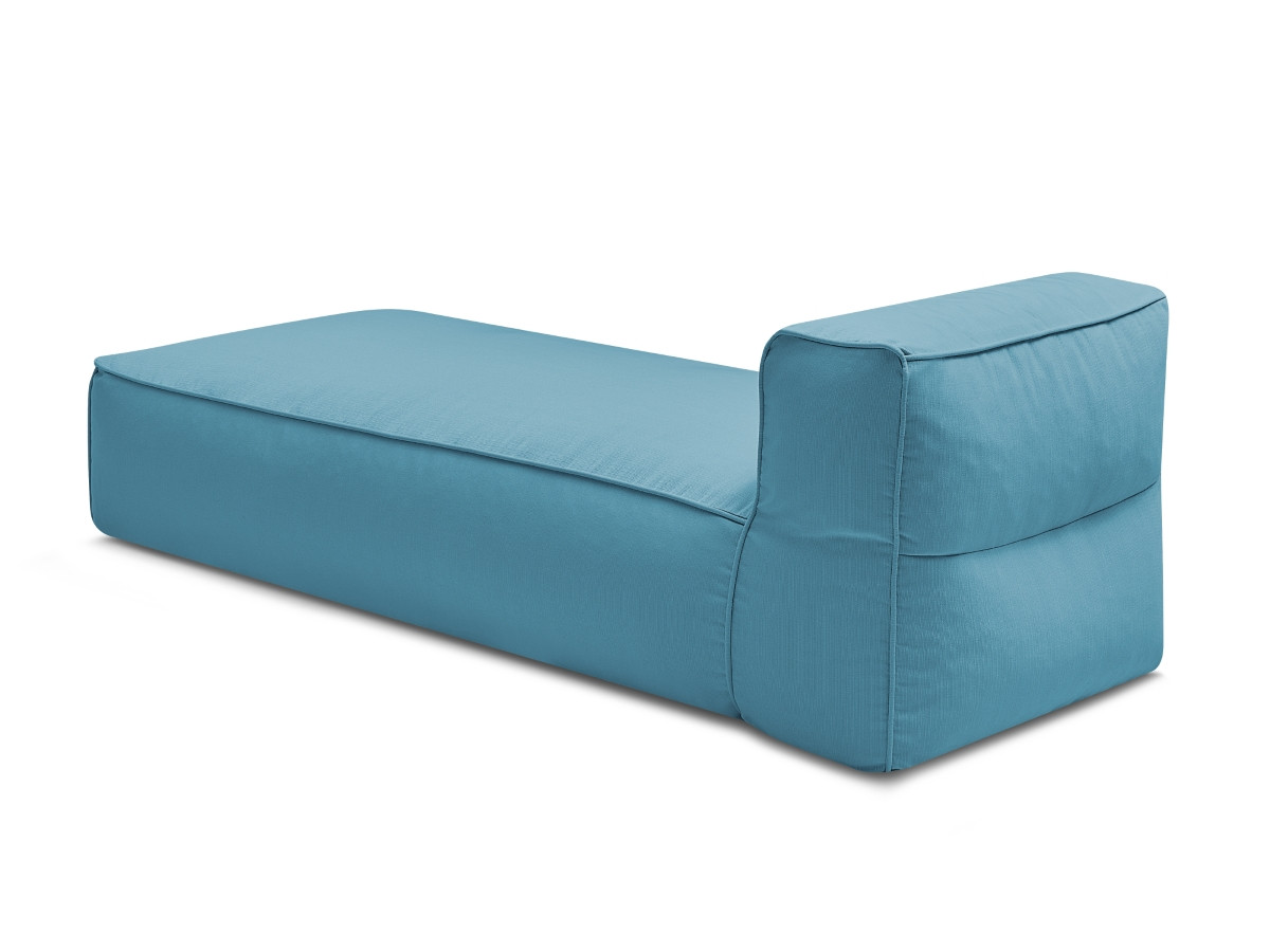 Chaise longue zonder armleuningen voor de modulaire tuinbank GIULIA met beschermhoes