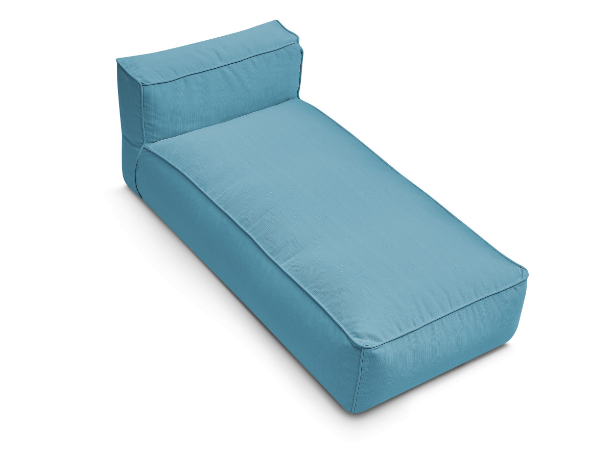 Chaise longue zonder armleuningen voor de modulaire tuinbank GIULIA met beschermhoes