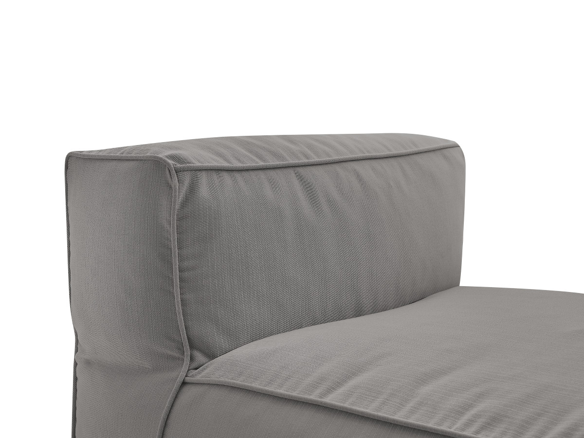 Chaise longue zonder armleuningen voor de modulaire tuinbank GIULIA met beschermhoes
