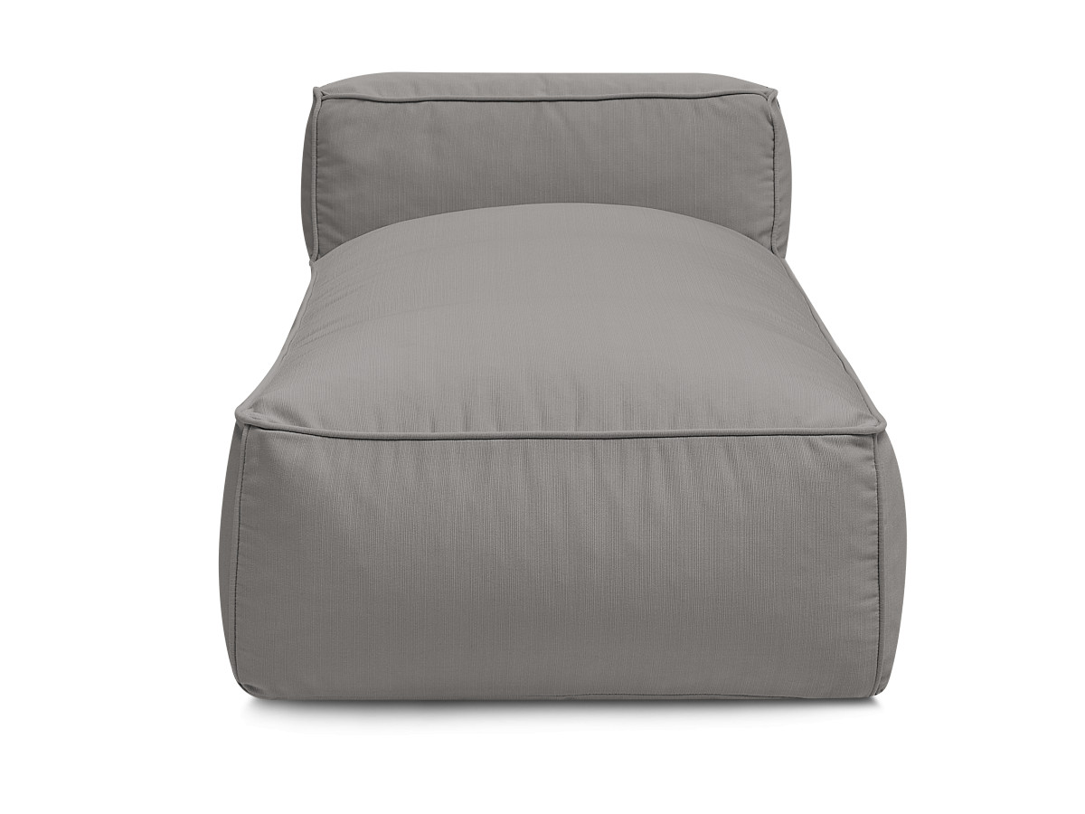 Chaise longue zonder armleuningen voor de modulaire tuinbank GIULIA met beschermhoes