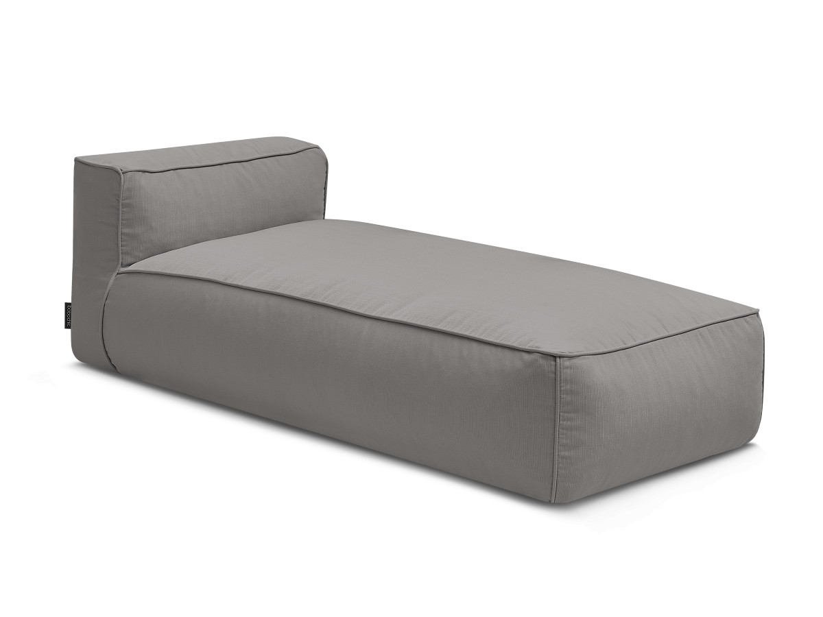 Chaise longue zonder armleuningen voor de modulaire tuinbank GIULIA met beschermhoes