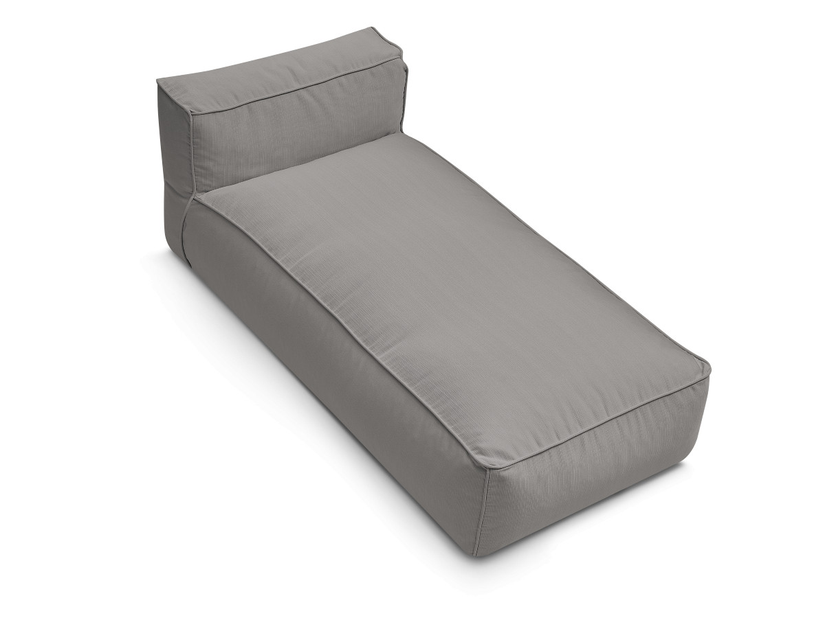 Chaise longue zonder armleuningen voor de modulaire tuinbank GIULIA met beschermhoes