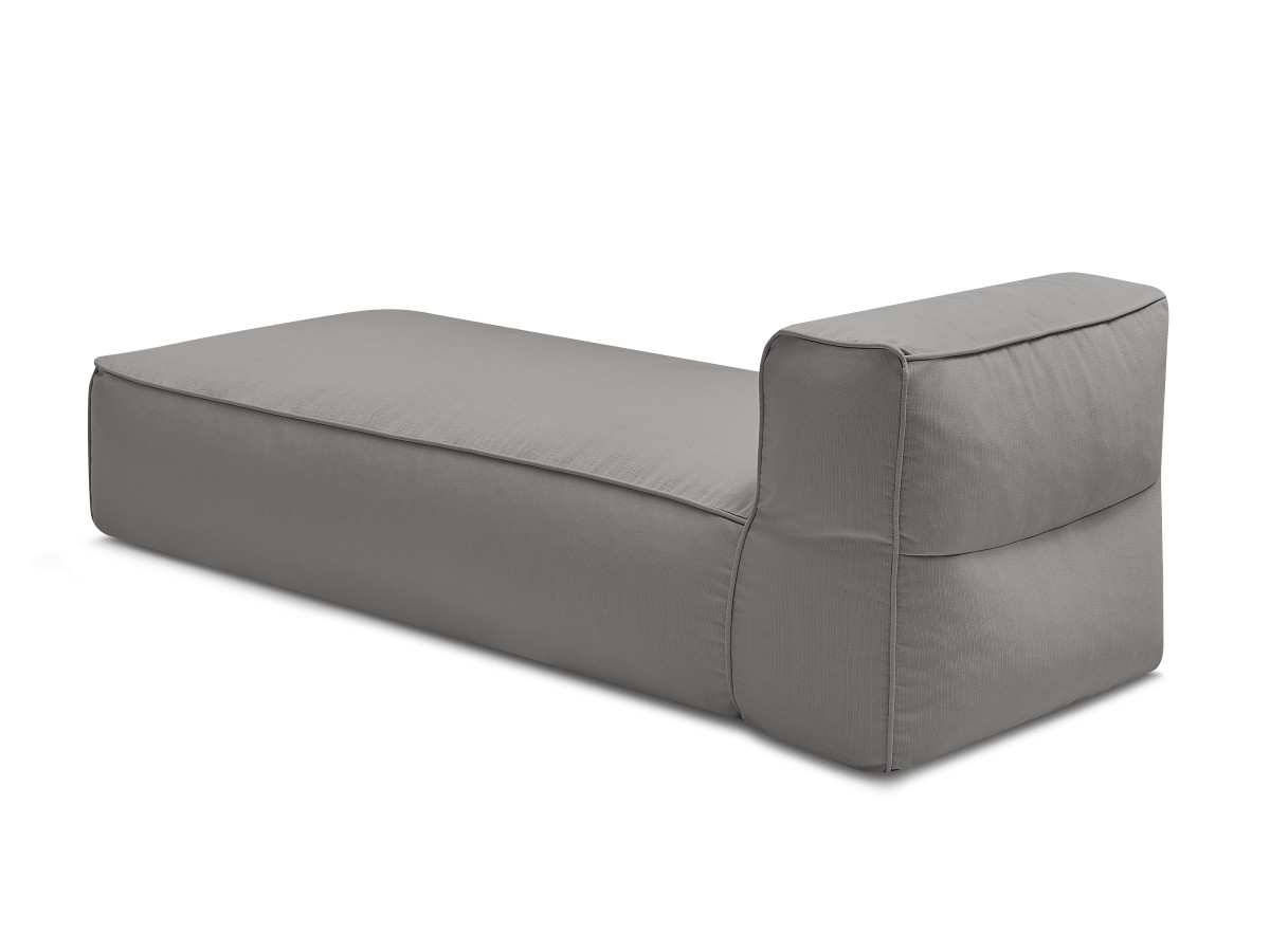 Chaise longue zonder armleuningen voor de modulaire tuinbank GIULIA met beschermhoes