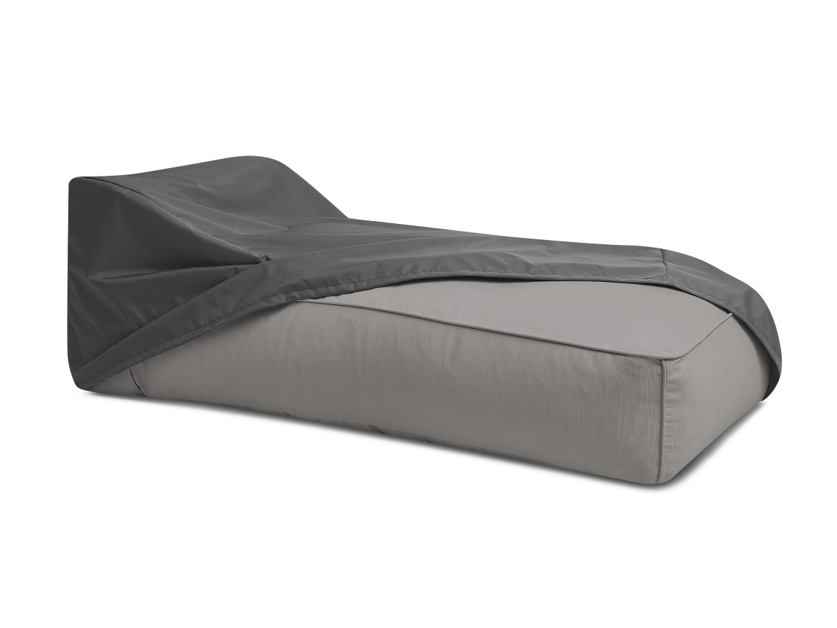 Chaise longue zonder armleuningen voor de modulaire tuinbank GIULIA met beschermhoes