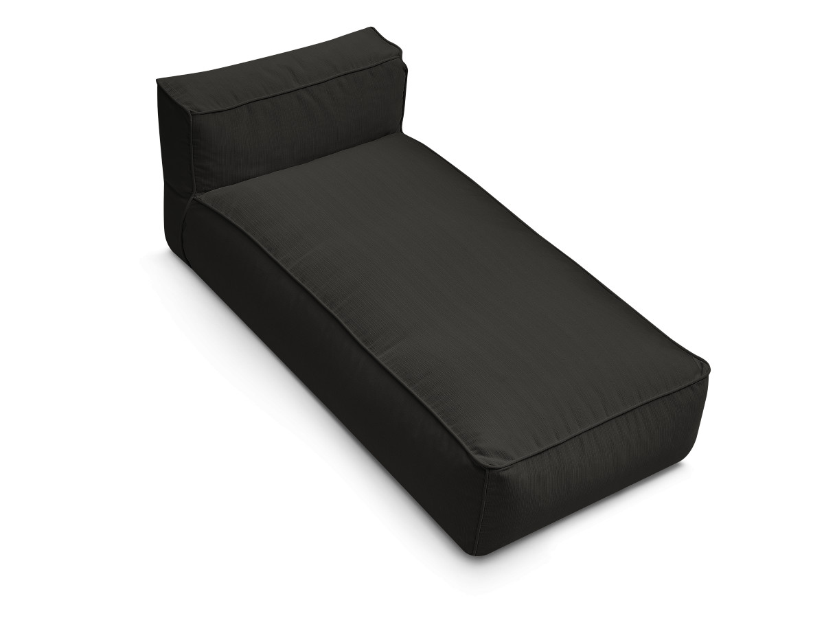 Chaise longue zonder armleuningen voor de modulaire tuinbank GIULIA met beschermhoes