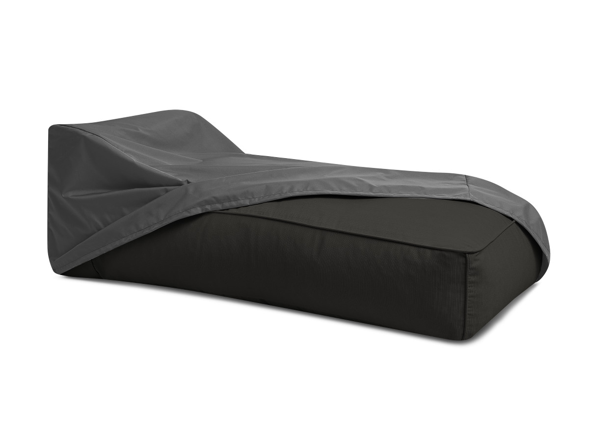 Chaise longue zonder armleuningen voor de modulaire tuinbank GIULIA met beschermhoes