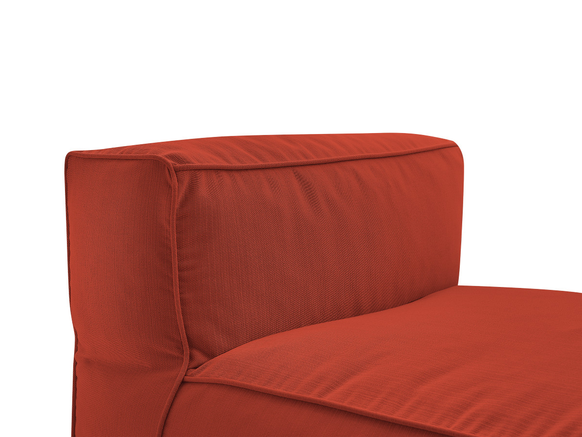 Chaise longue zonder armleuningen voor de modulaire tuinbank GIULIA met beschermhoes