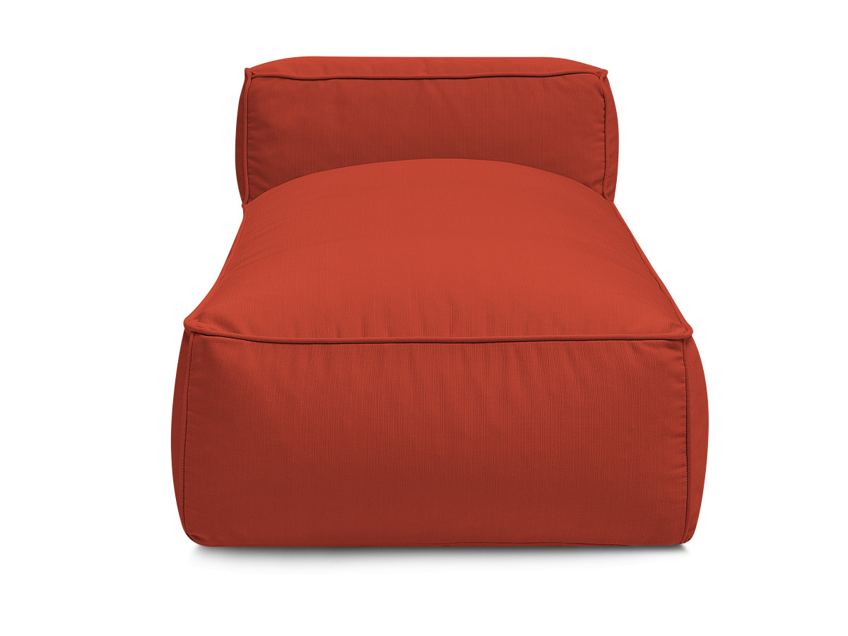 Chaise longue zonder armleuningen voor de modulaire tuinbank GIULIA met beschermhoes