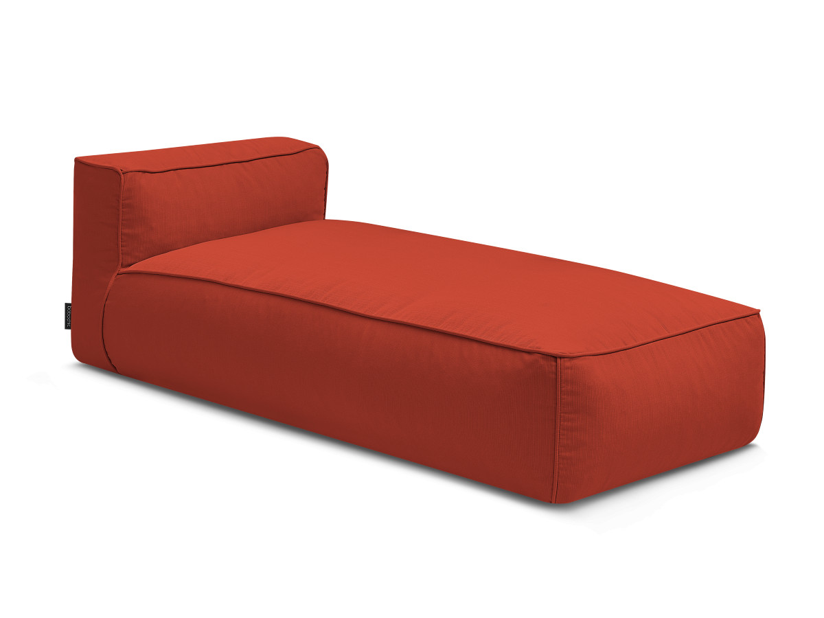 Chaise longue zonder armleuningen voor de modulaire tuinbank GIULIA met beschermhoes