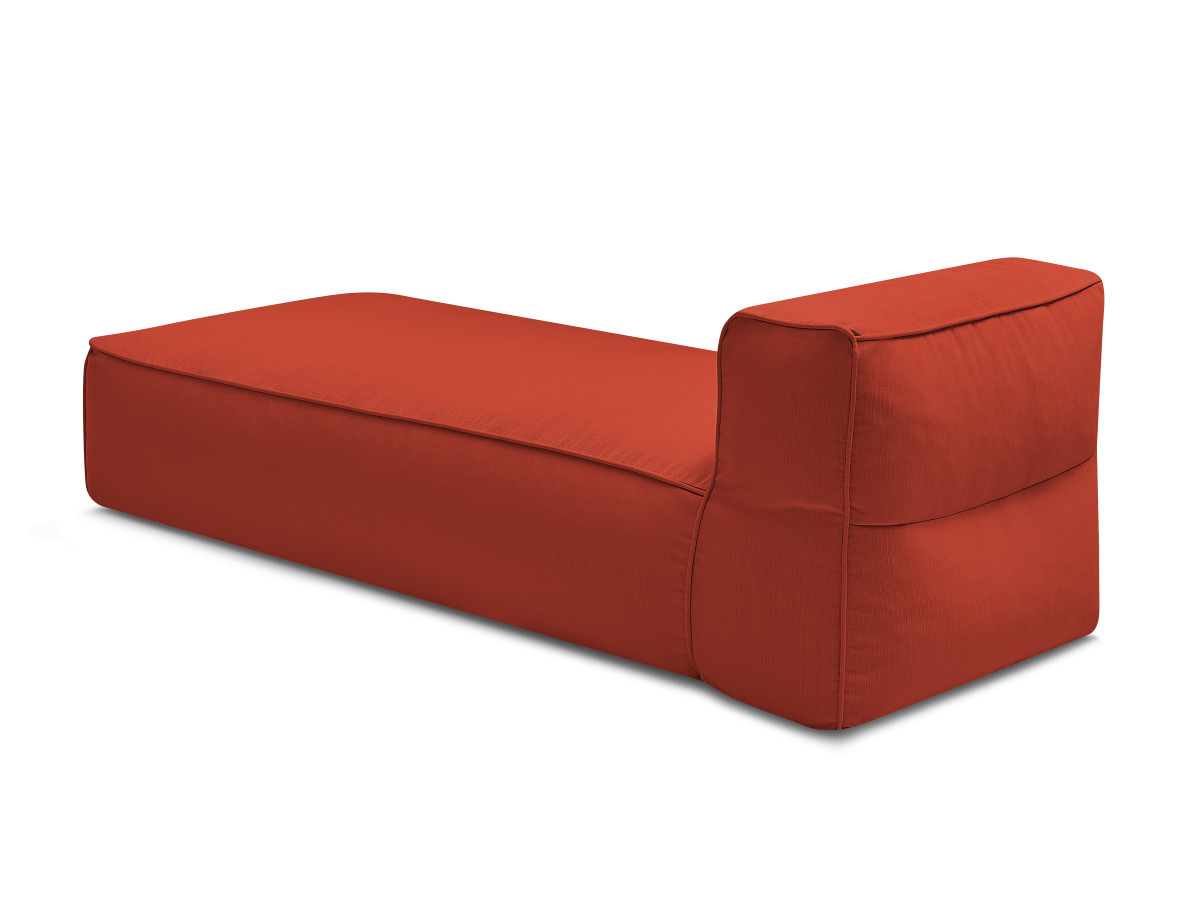 Chaise longue zonder armleuningen voor de modulaire tuinbank GIULIA met beschermhoes
