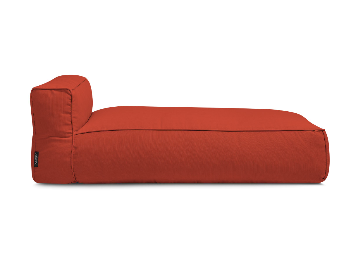 Chaise longue zonder armleuningen voor de modulaire tuinbank GIULIA met beschermhoes