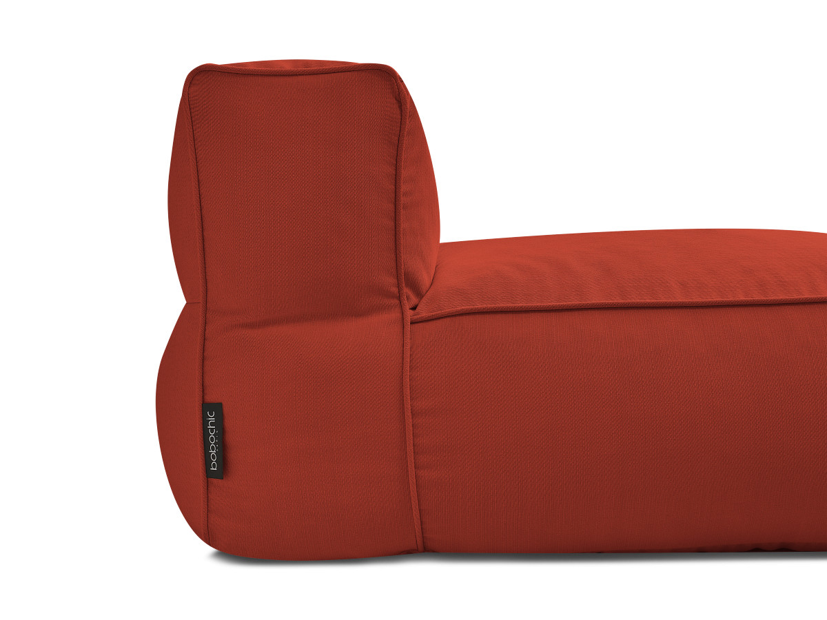 Chaise longue zonder armleuningen voor de modulaire tuinbank GIULIA met beschermhoes