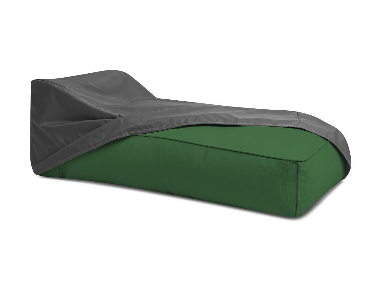 Chaise longue zonder armleuningen voor de modulaire tuinbank GIULIA met beschermhoes