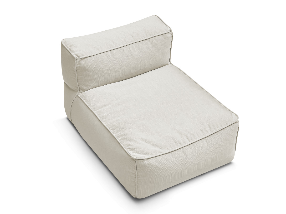 Chauffeuse 1 place sans accoudoir pour canapé de jardin modulable GIULIA avec bâche de protection