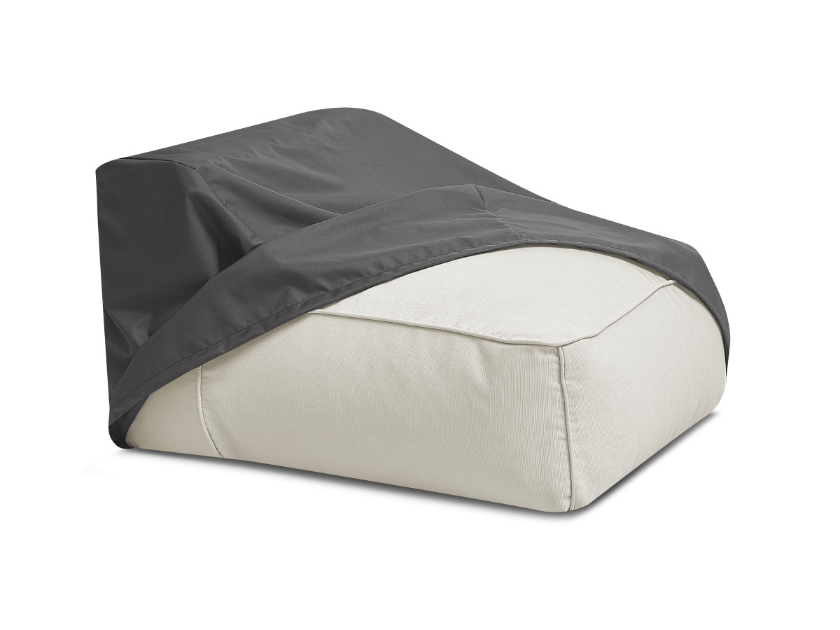 Chauffeuse 1 place sans accoudoir pour canapé de jardin modulable GIULIA avec bâche de protection