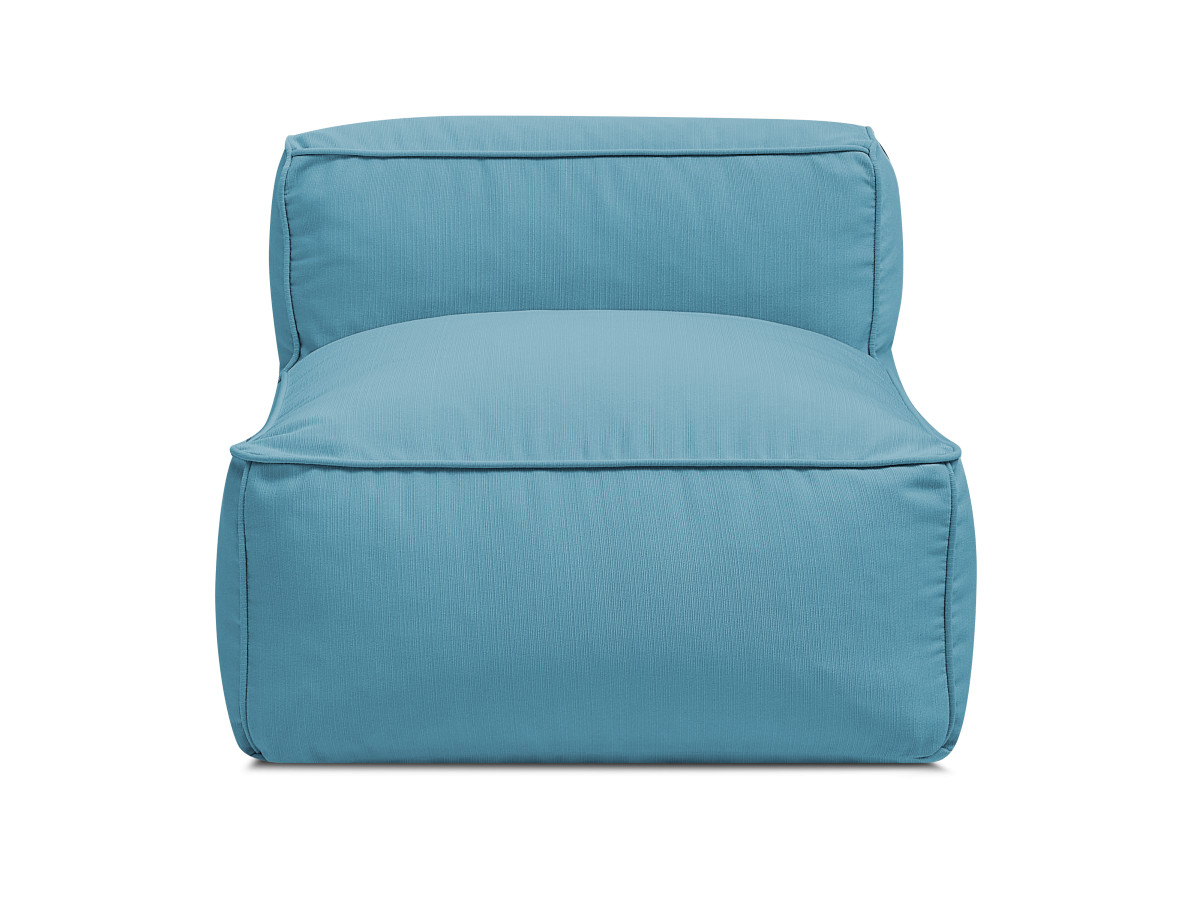 Chauffeuse 1 place sans accoudoir pour canapé de jardin modulable GIULIA avec bâche de protection