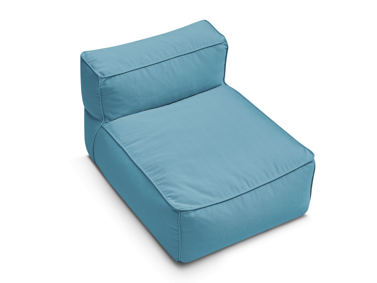 Chauffeuse 1 place sans accoudoir pour canapé de jardin modulable GIULIA avec bâche de protection