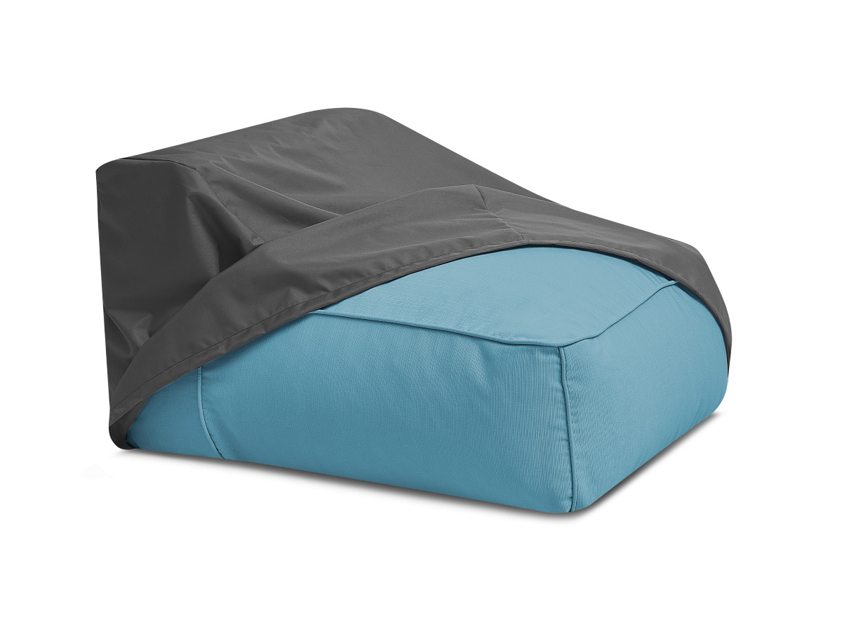 Chauffeuse 1 place sans accoudoir pour canapé de jardin modulable GIULIA avec bâche de protection
