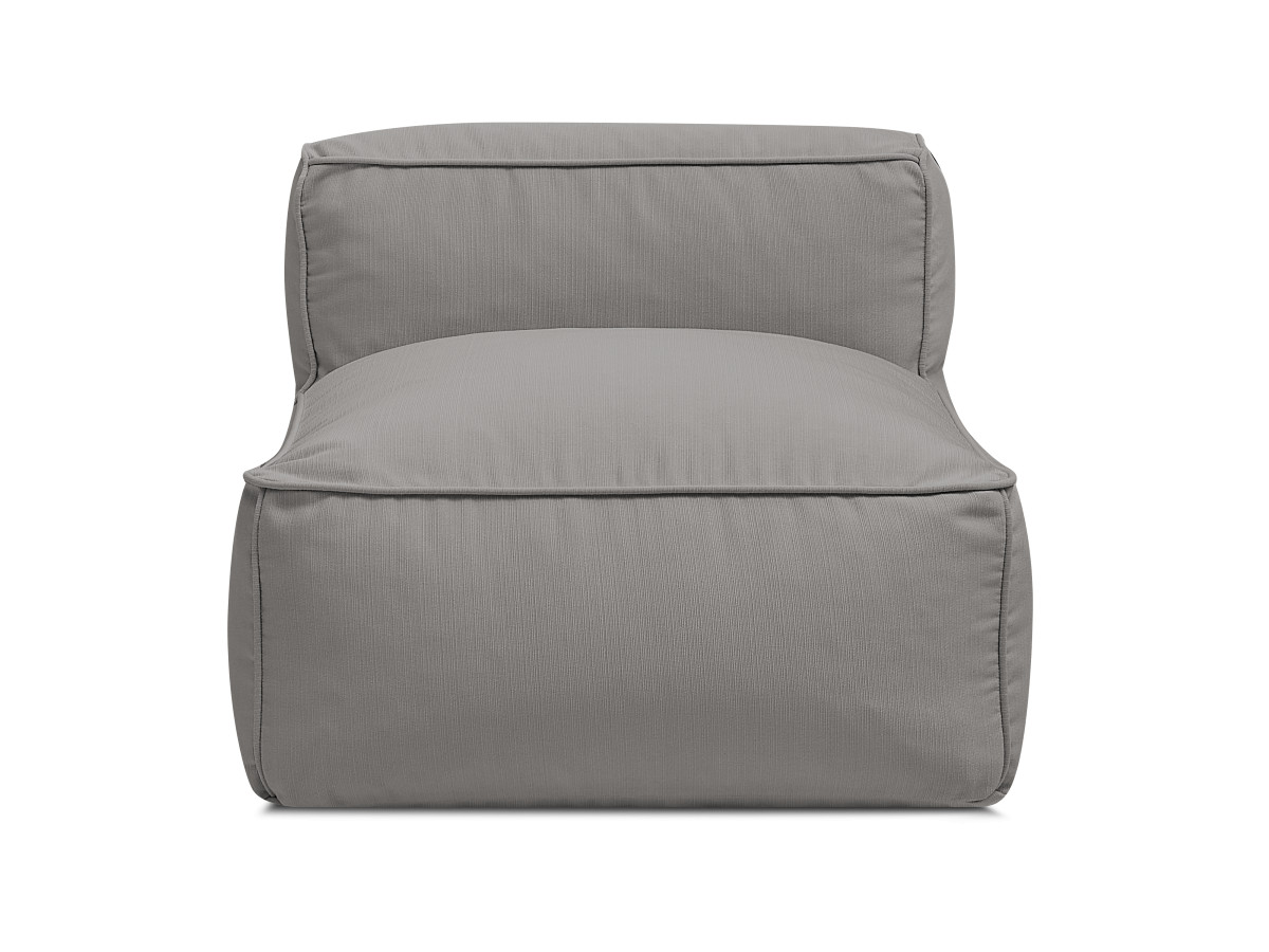 Chauffeuse 1 place sans accoudoir pour canapé de jardin modulable GIULIA avec bâche de protection