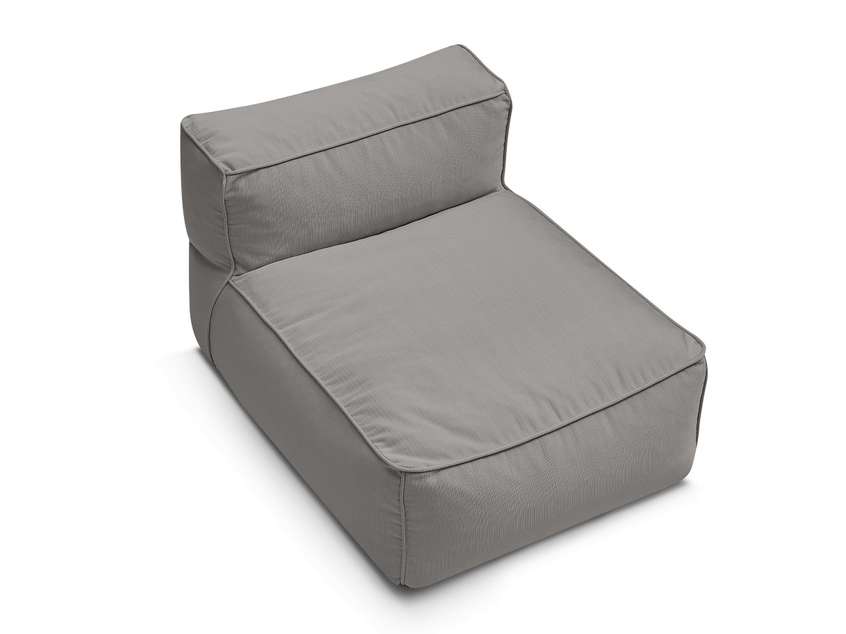 Chauffeuse 1 place sans accoudoir pour canapé de jardin modulable GIULIA avec bâche de protection