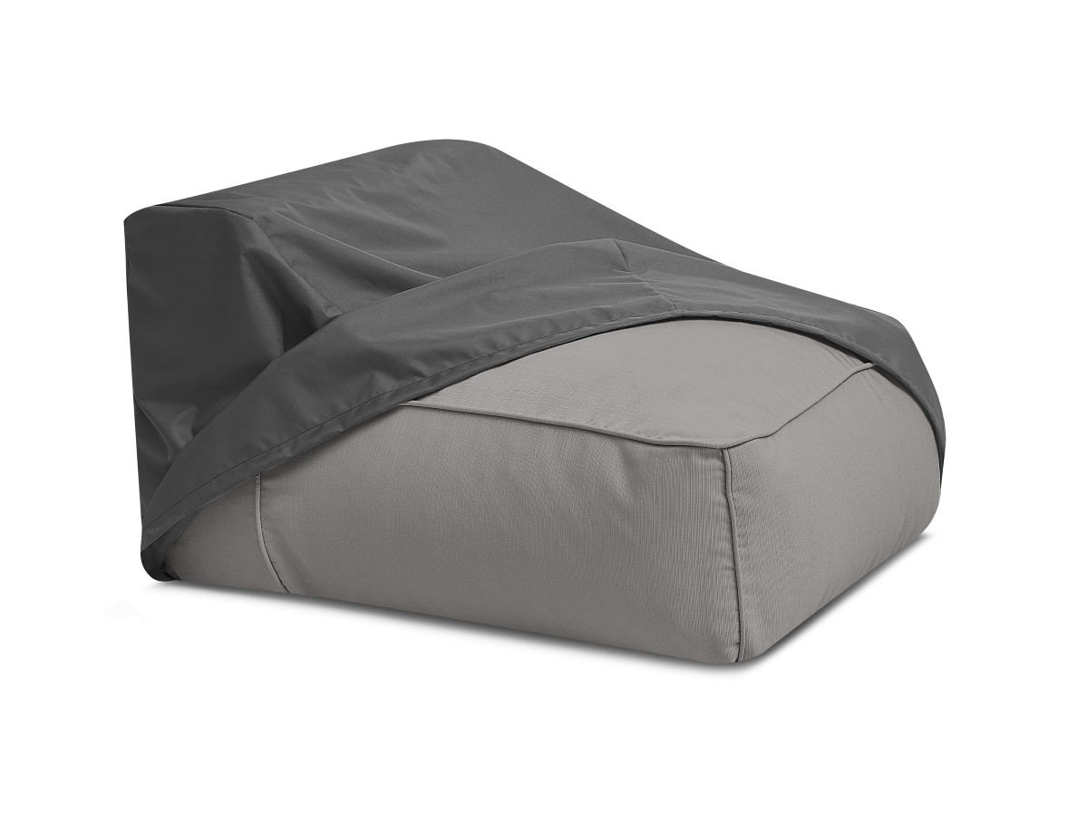 Chauffeuse 1 place sans accoudoir pour canapé de jardin modulable GIULIA avec bâche de protection