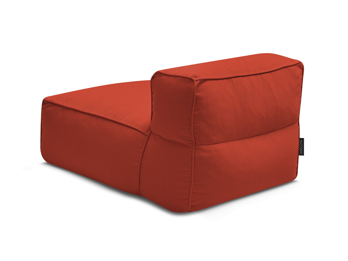 Canapé d'angle fixe EVEREST tissu chiné - Orange - Angle droit - 10 coussins