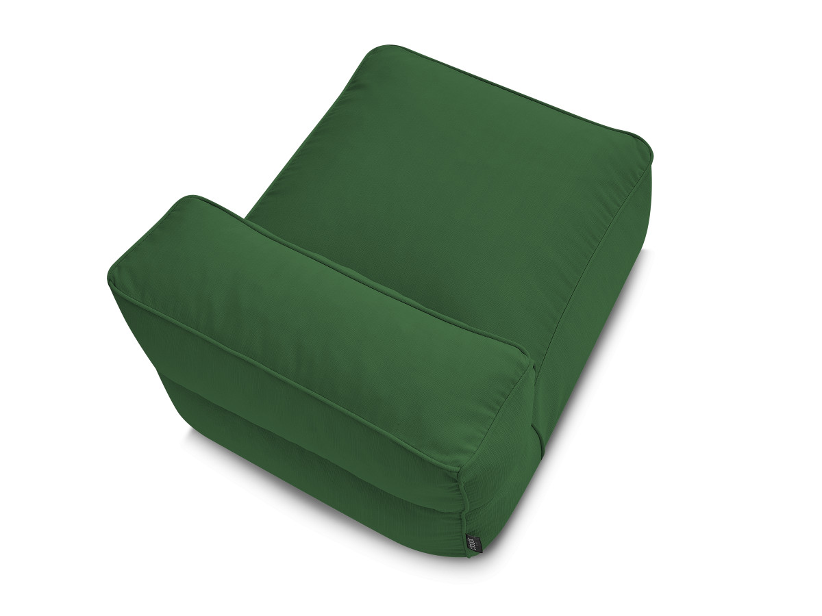 Chauffeuse 1 place sans accoudoir pour canapé de jardin modulable GIULIA avec bâche de protection vert — vue 6