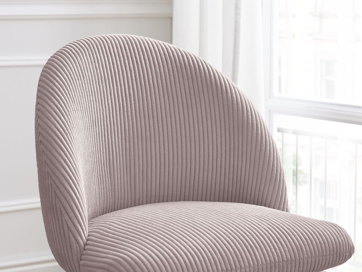 Lot de chaises LALIE tissu velours côtelé et pieds étoile