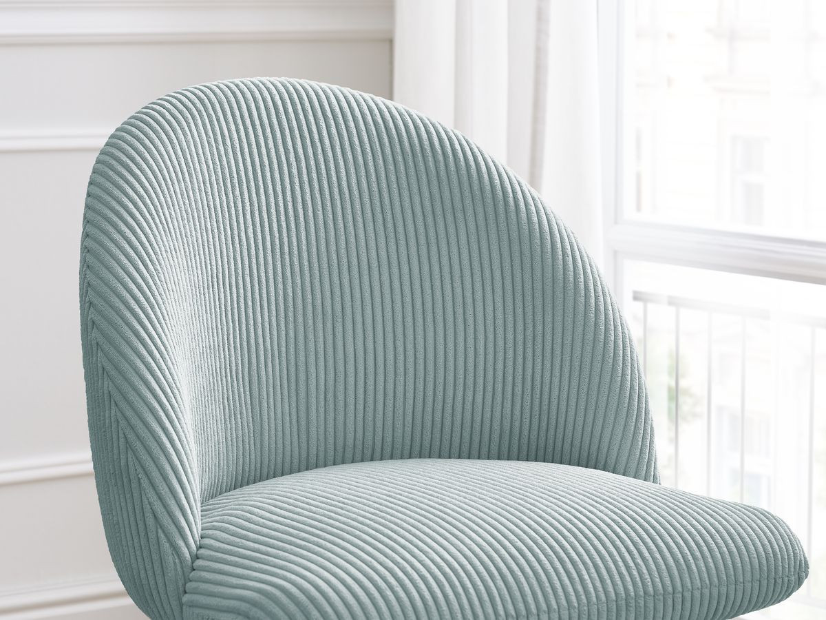 Lot de chaises LALIE tissu velours côtelé et pieds étoile