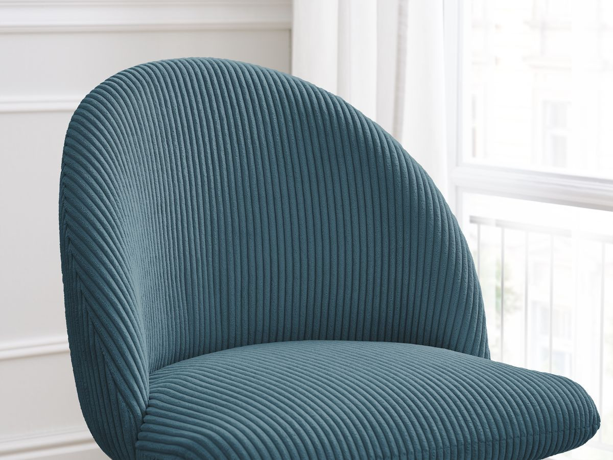 Lot de chaises LALIE tissu velours côtelé et pieds étoile