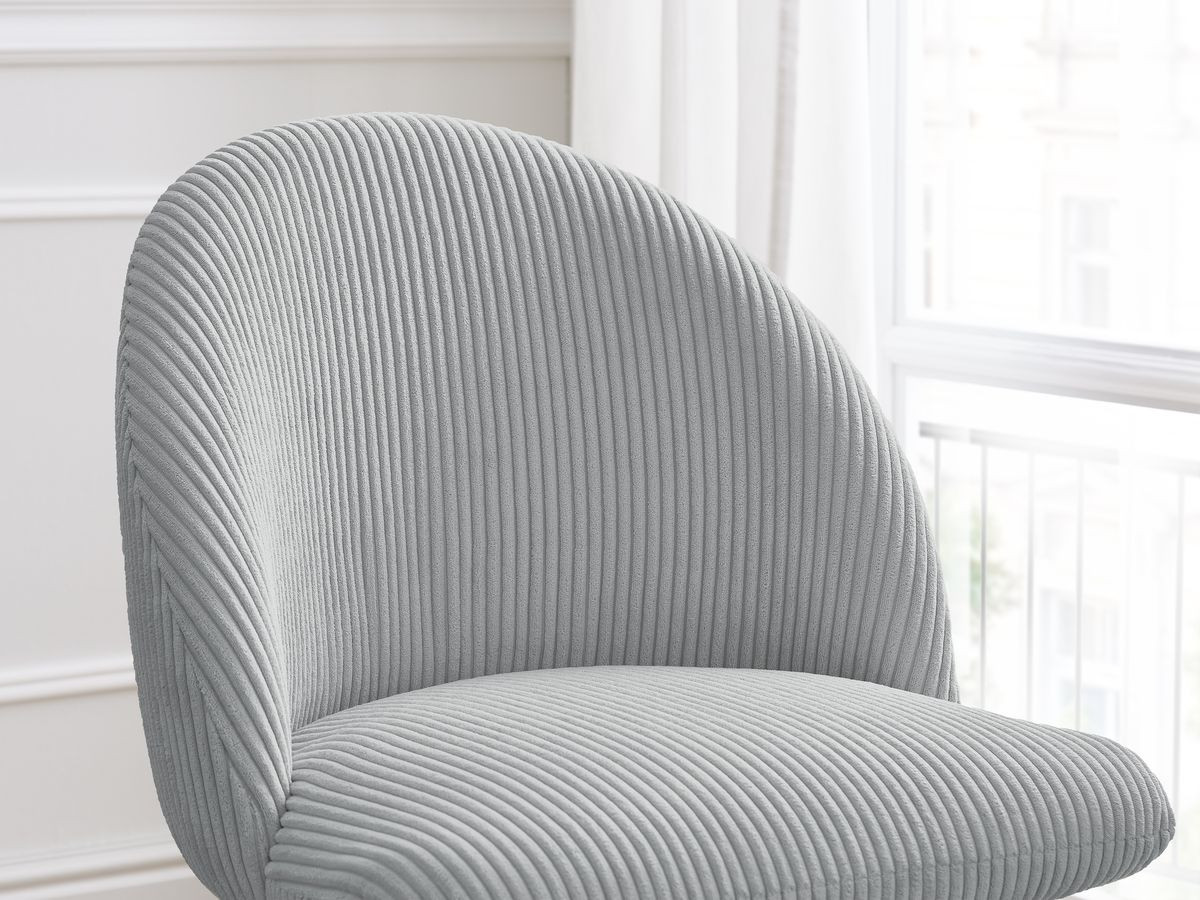 Lot de chaises LALIE tissu velours côtelé et pieds étoile