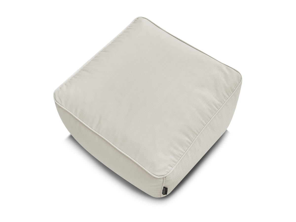 Pouf pour canapé de jardin modulable GIULIA avec bâche de protection beige — vue 6