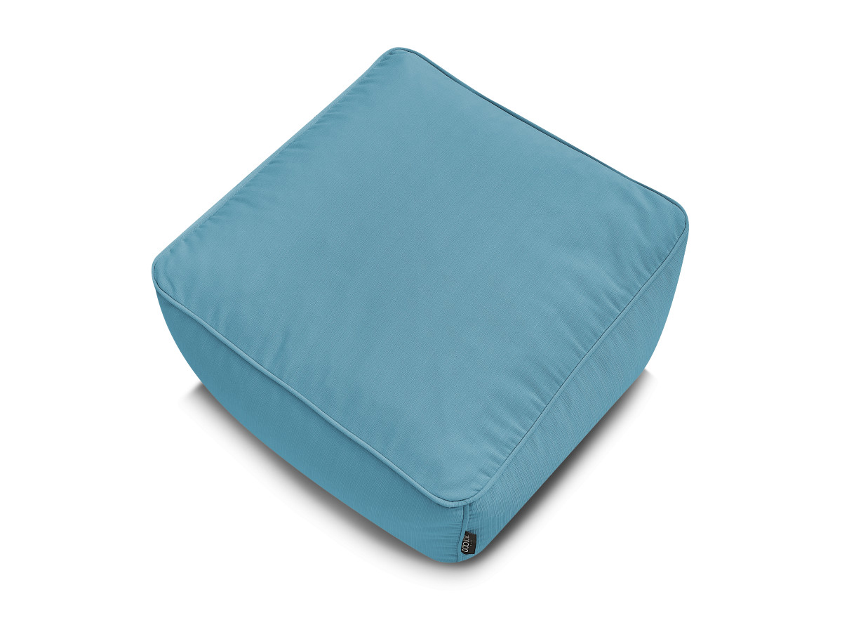 Pouf pour canapé de jardin modulable GIULIA avec bâche de protection bleu clair — vue 6