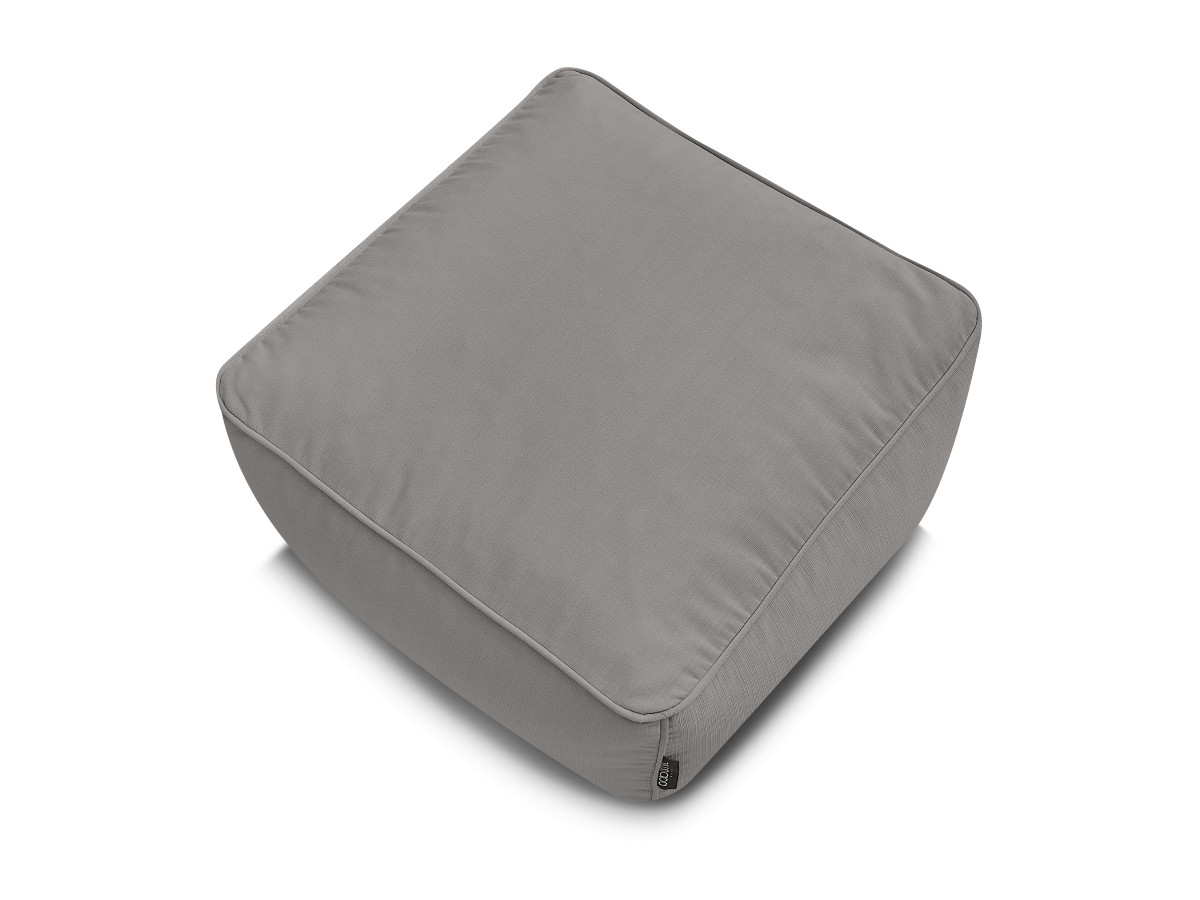 Pouf pour canapé de jardin modulable GIULIA avec bâche de protection gris foncé — vue 6