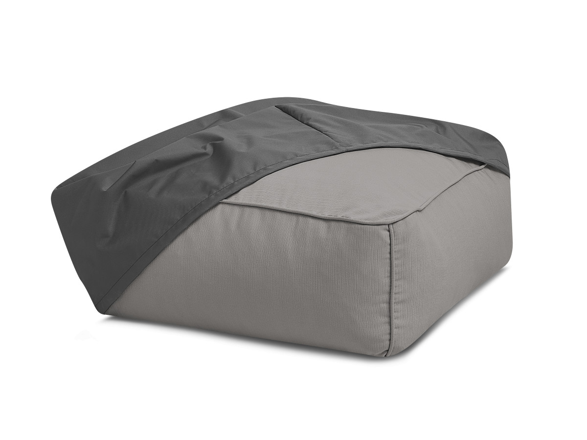 Canapé d'angle fixe EVEREST tissu chiné - Orange - Angle droit - 10 coussins