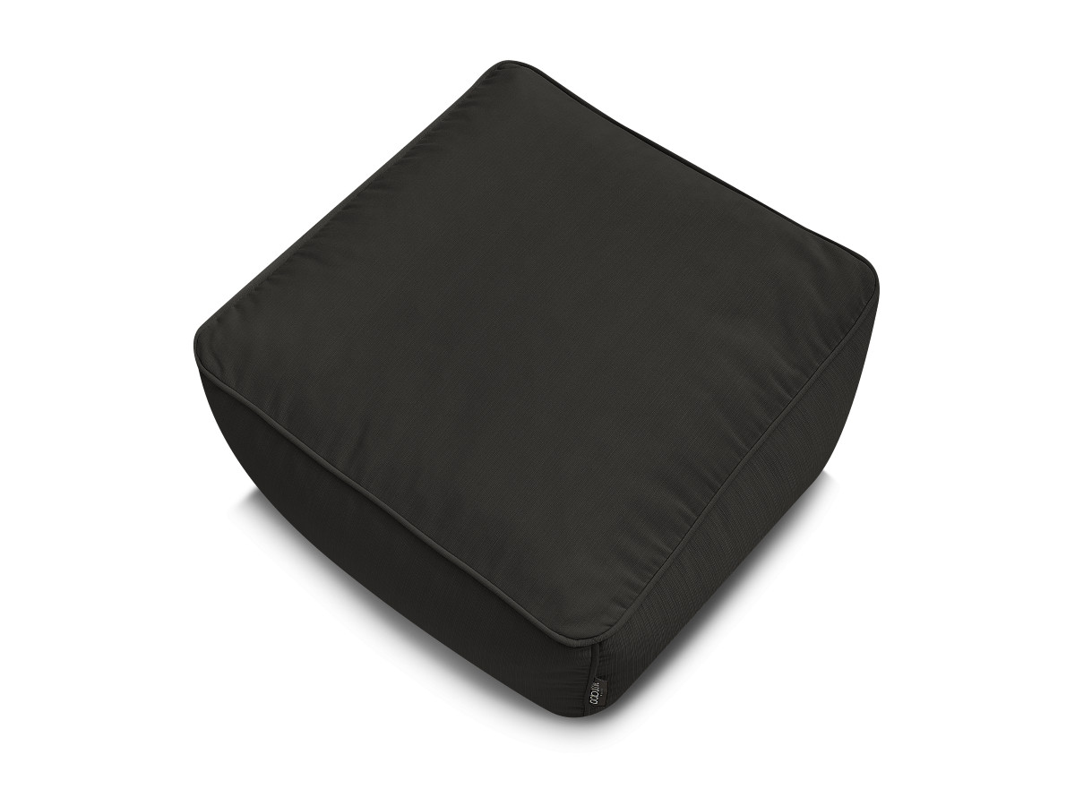 Pouf pour canapé de jardin modulable GIULIA avec bâche de protection noir — vue 6
