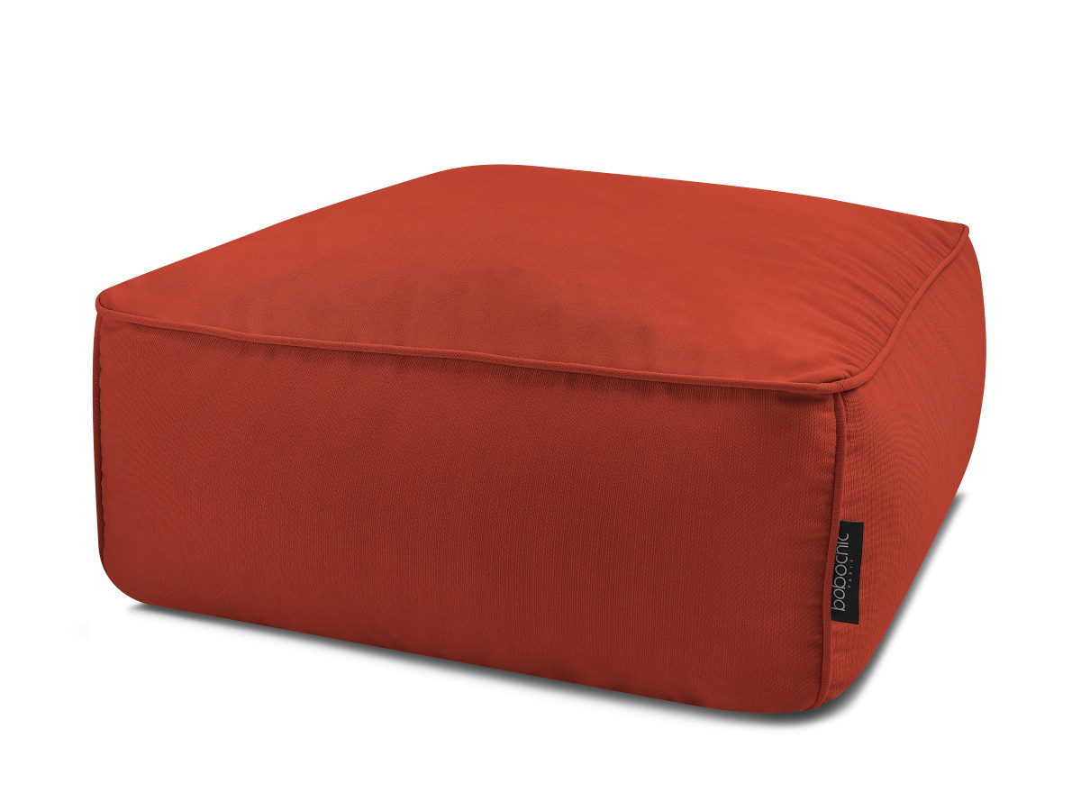 Canapé d'angle fixe EVEREST tissu chiné - Orange - Angle droit - 10 coussins
