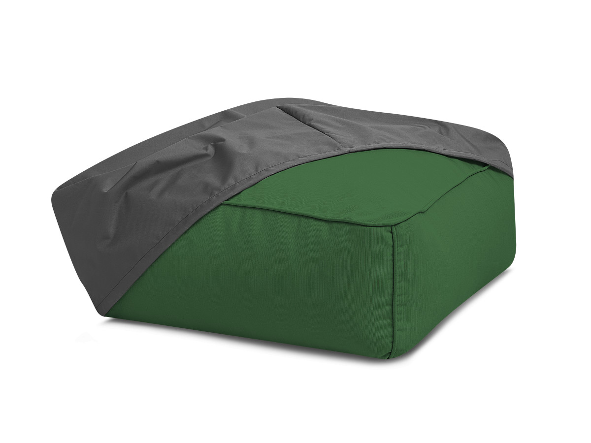 Canapé d'angle fixe EVEREST tissu chiné - Orange - Angle droit - 10 coussins