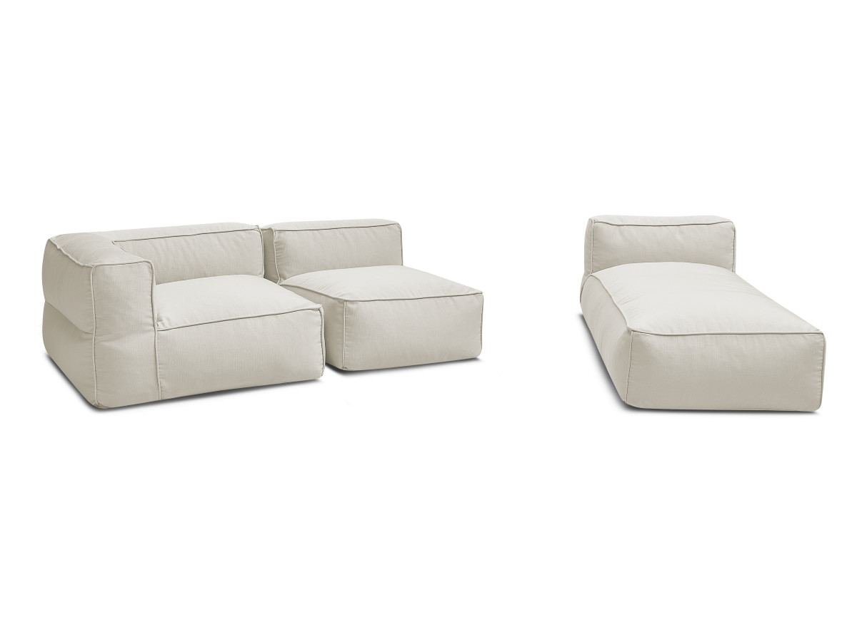 Canapé de jardin modulable GIULIA avec bâche de protection, beige — vue 6