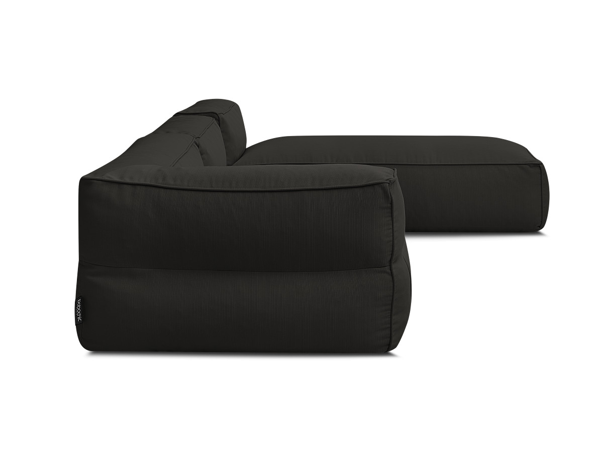 Canapé de jardin modulable GIULIA avec bâche de protection, 1 chauffeuse 1 place, 1 angle et 1 méridienne
